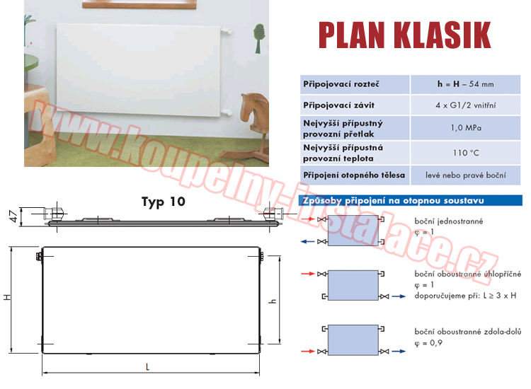 Raditor KORADO Radik Plan Klasik typ 10 600x1100 - Kliknutm na obrzek zavete