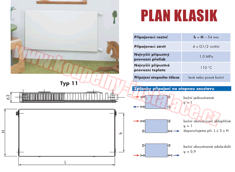 Raditor KORADO Radik Plan Klasik typ 11 500x2000 - Kliknutm na obrzek zavete