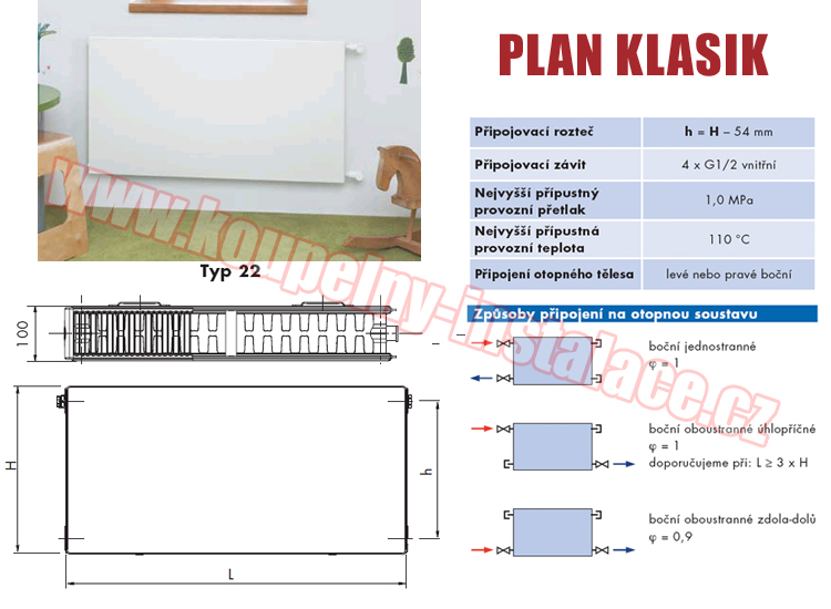 Raditor KORADO Radik Plan Klasik typ 22 400x2000 - Kliknutm na obrzek zavete