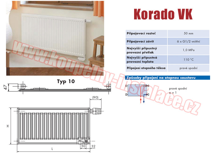 Radiator KORADO Radik VK typ 10 600x400 - Kliknutm na obrzek zavete