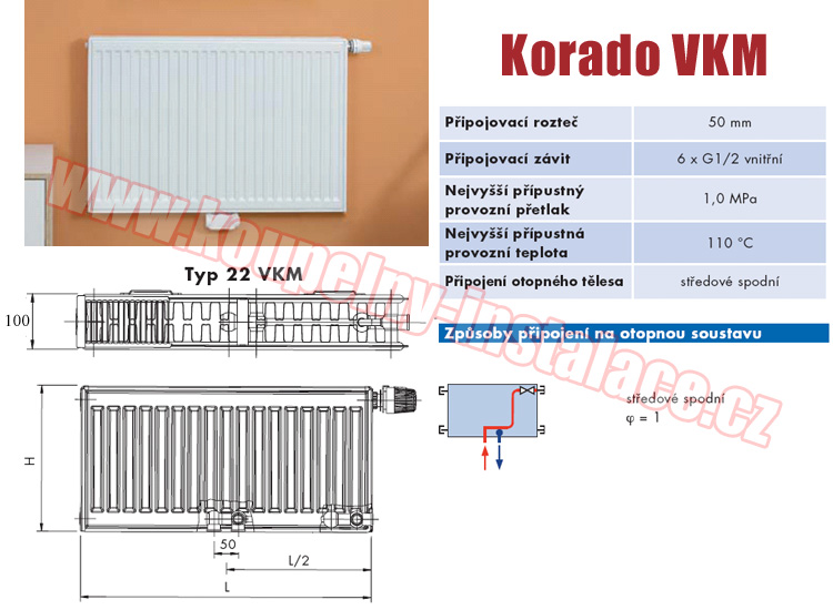 Raditor KORADO Radik VKM typ 22 600x2300 - Kliknutm na obrzek zavete