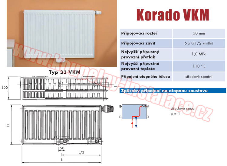 Raditor KORADO Radik VKM typ 33 900x600 - Kliknutm na obrzek zavete