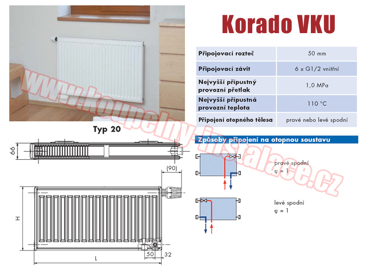 Raditor KORADO Radik VKU typ 20 300x500 - Kliknutm na obrzek zavete