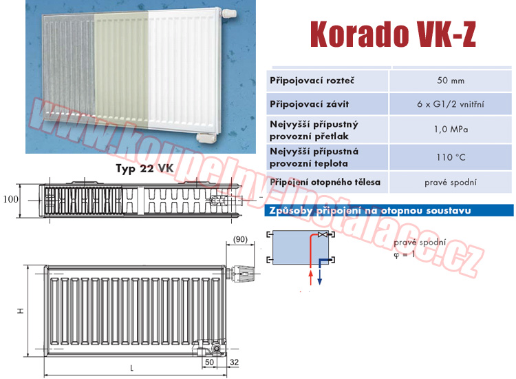 Raditor KORADO Radik VK-Z typ 22 500x600 - Kliknutm na obrzek zavete